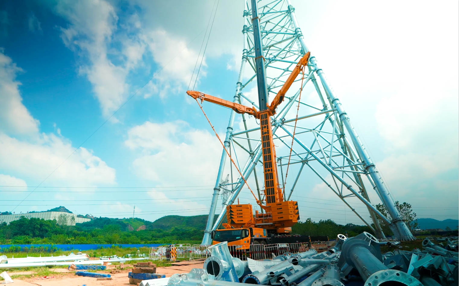 9888拉斯维加斯“百变金刚”XCA600L8助力湖北送变电工程项目