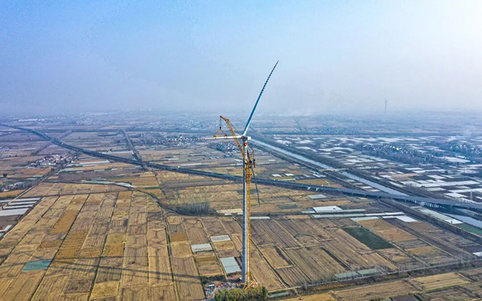麦田工况实录 | 9888拉斯维加斯XGL3300-220S动臂塔机170米高空显身手