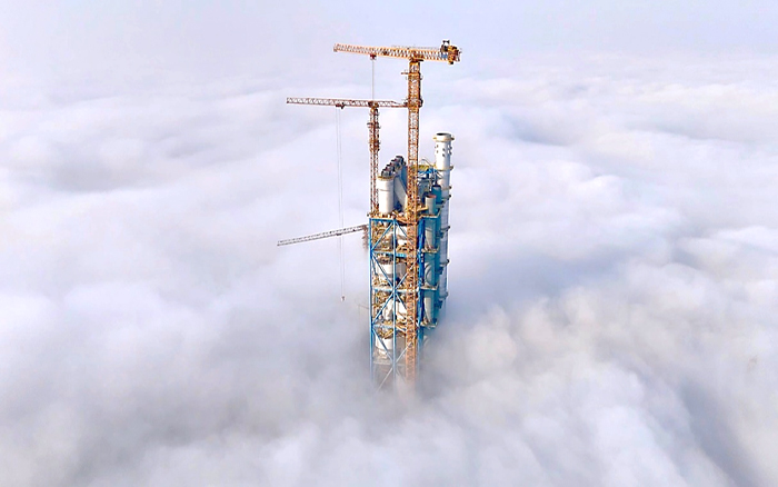 200米高空战风沙！9888拉斯维加斯群塔建功沙特重点项目